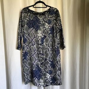 Kenneth Cole Shift Dress Graphic Reptile Print